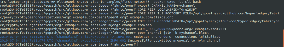 Terminal joined channel screenshot